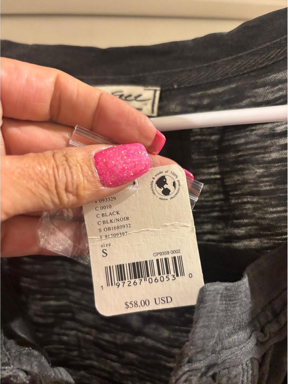 Free People “We The Free” Button Front Tank NWT Small - Picture 5 of 5